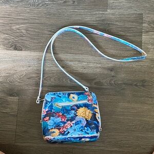 Floral Blue Crossbody Bag